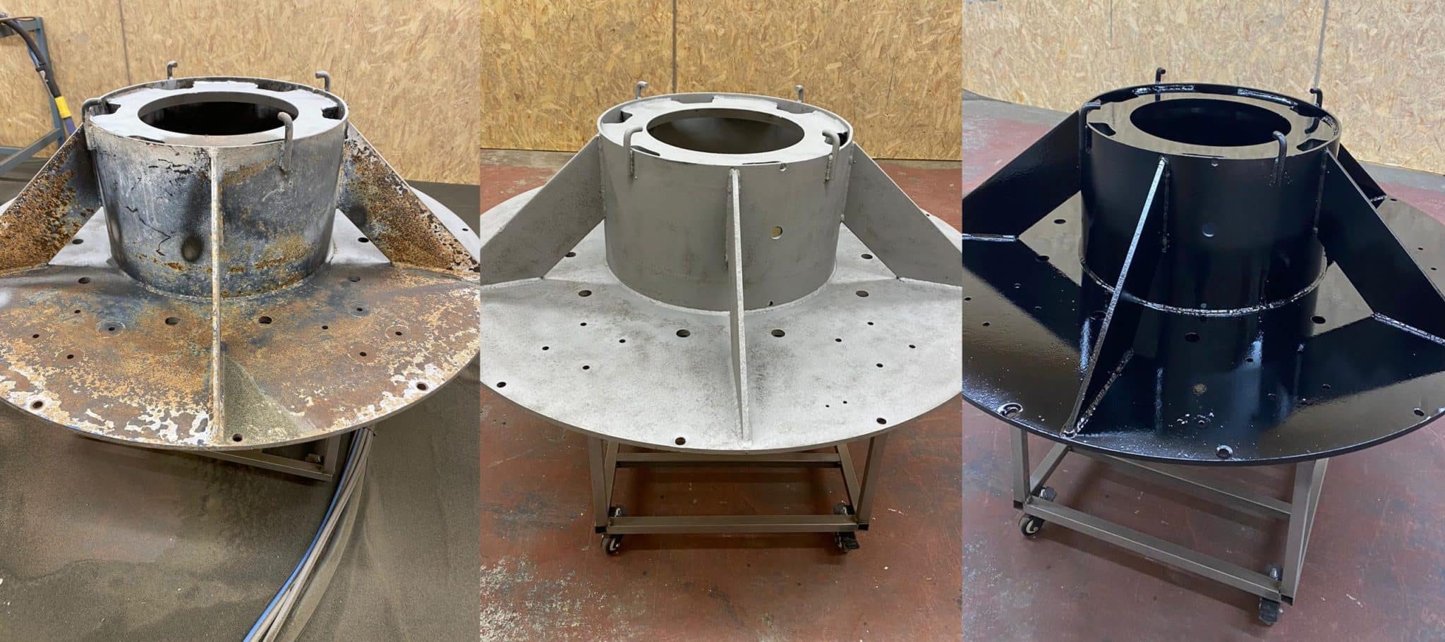 Machine before and after